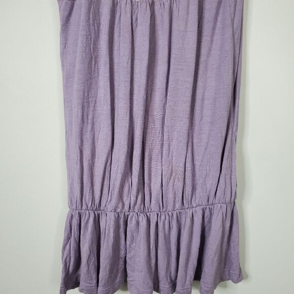 Charlotte Russe Lilac Deep V-Neck Cross Front Embroidered Back Boho Tank Size M - Picture 7 of 9